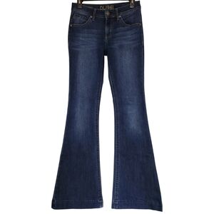 DL1961 Joy Hi Rise Flare Jeans Nirvana Wash Size 26 Womens 27W US Made Stretch